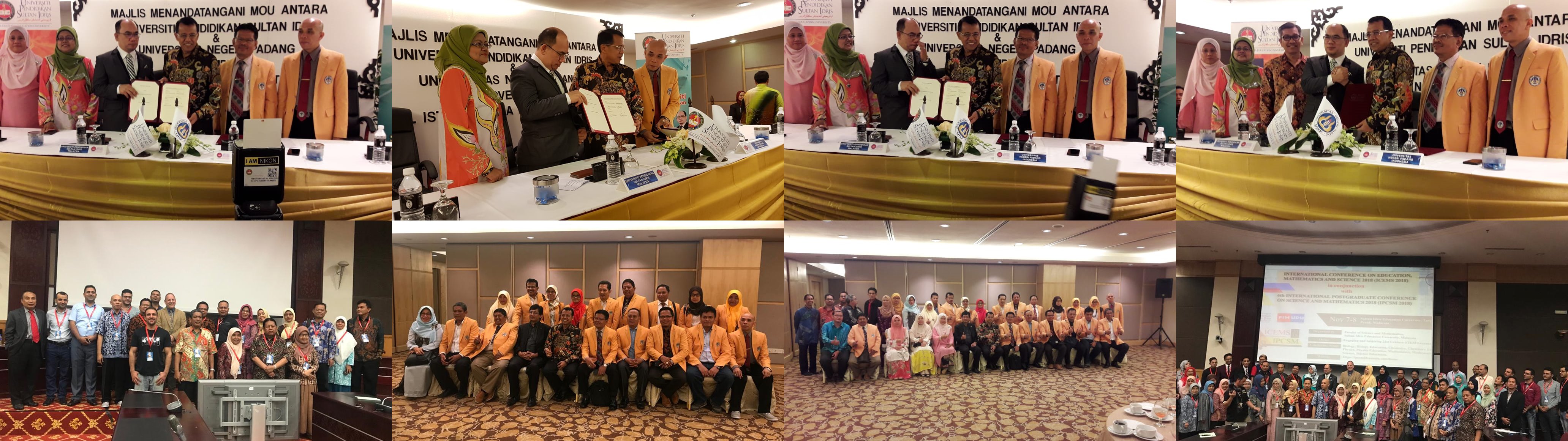 Foto kegiatan MoU antara UNP dan UPSI Malaysia